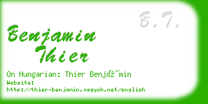 benjamin thier business card